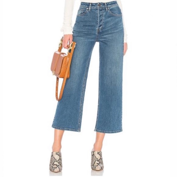 Free People Wales Wide Leg High Rise Jeans - Picture 2 of 9